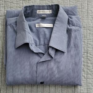 Geoffrey Beene Light Blue Micro-Striped Dress Shirt